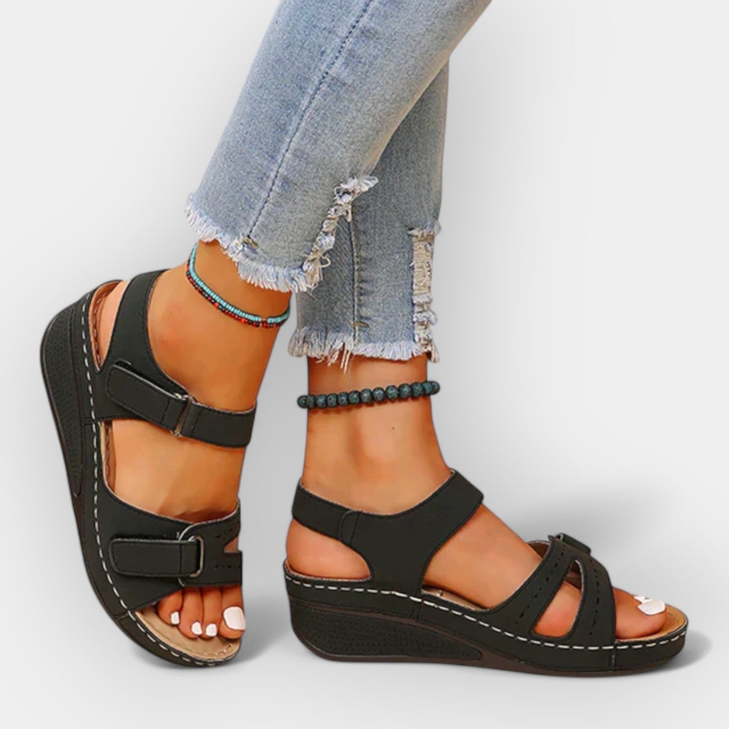 Sandale ouverte au design stylé