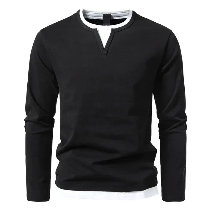 Alwin | T-shirt à manches longues Premium en coton peigné