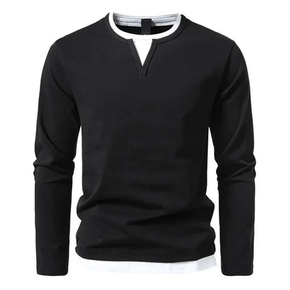Alwin | T-shirt à manches longues Premium en coton peigné