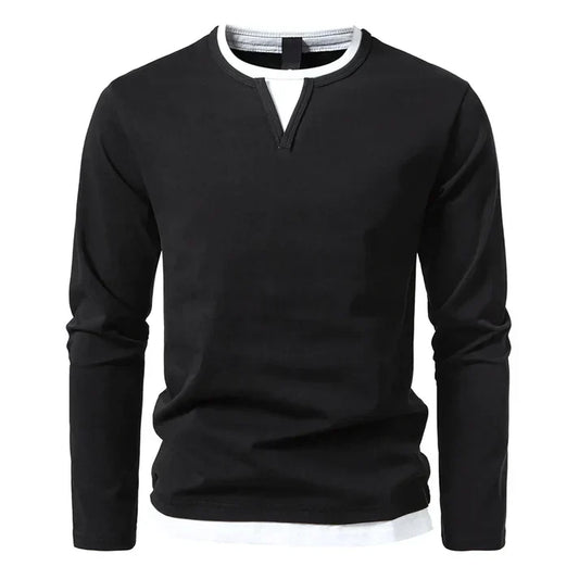 Alwin | T-shirt à manches longues Premium en coton peigné