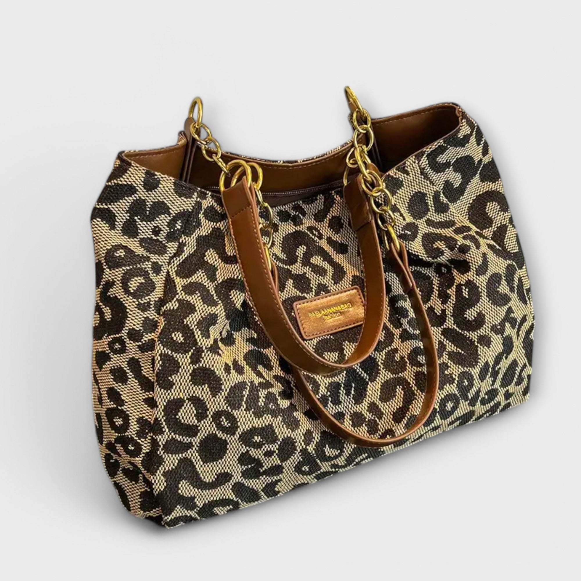 Béatrice | Sac en toile léopard