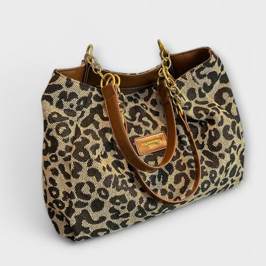 Béatrice | Sac en toile léopard