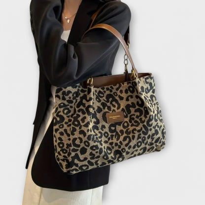 Béatrice | Sac en toile léopard