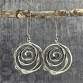 Boucles d'oreilles en argent labyrinthique
