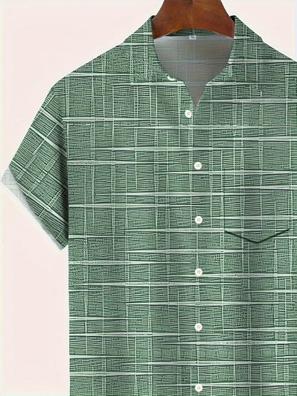 Cazel | Chemise élégante à motif rayé et à carreaux