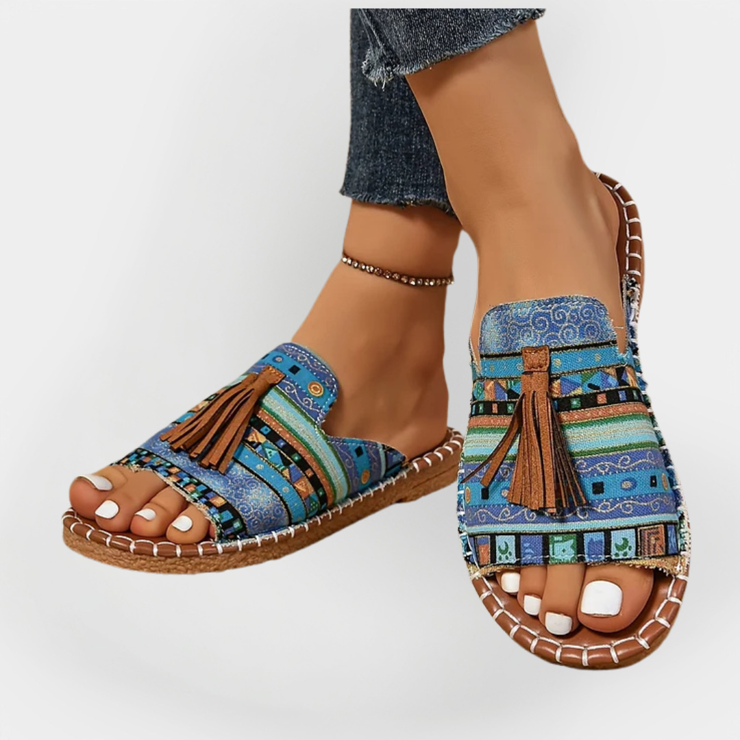 Sandales impressionnantes faites à la main avec des franges