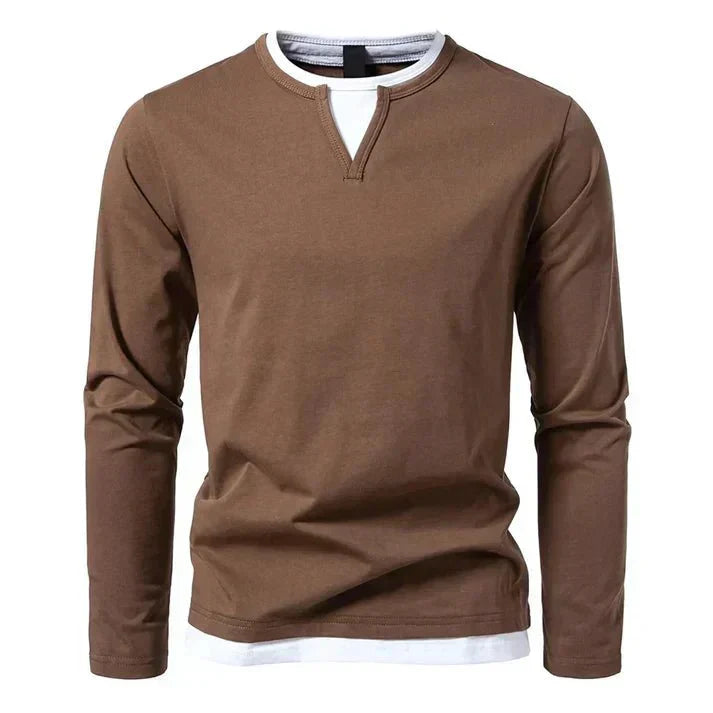 Alwin | T-shirt à manches longues Premium en coton peigné