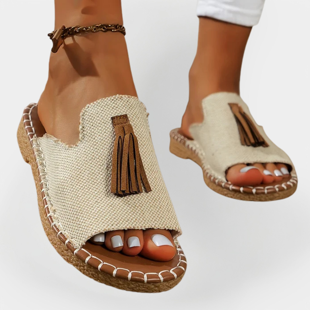 Sandales impressionnantes faites à la main avec des franges