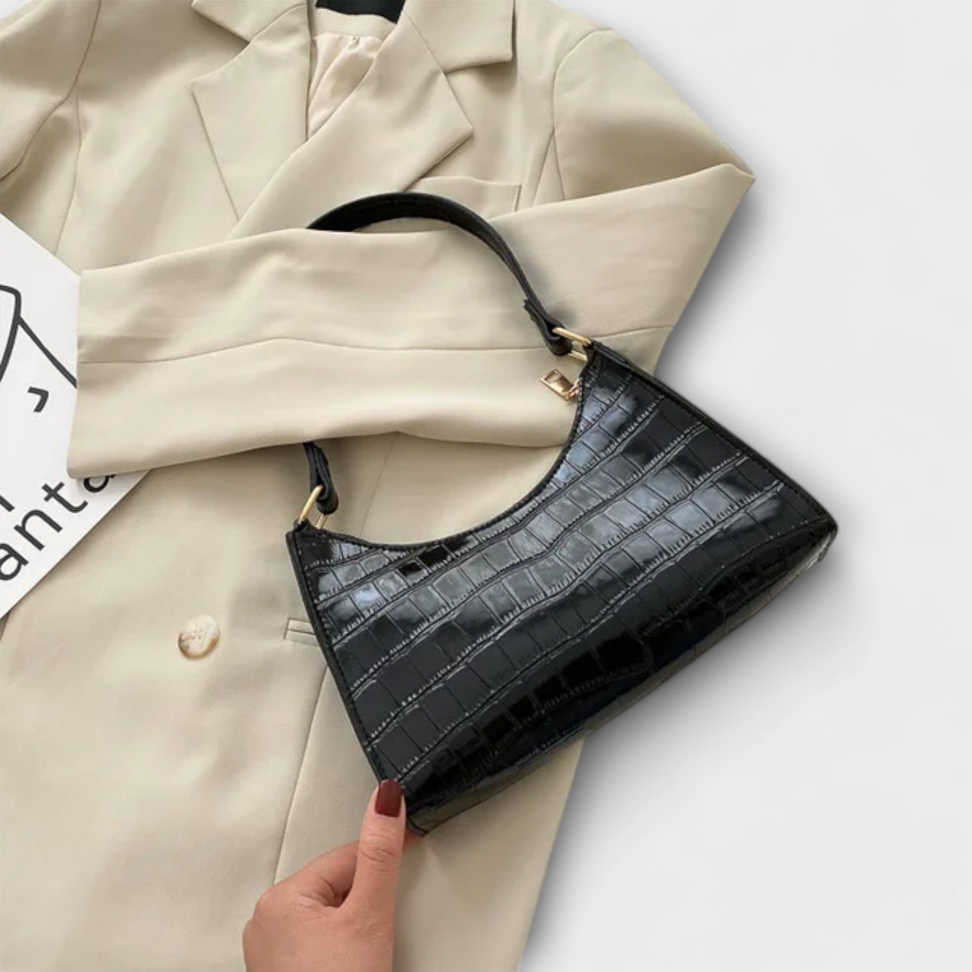 Véronique | Sac en Cuir Brillant