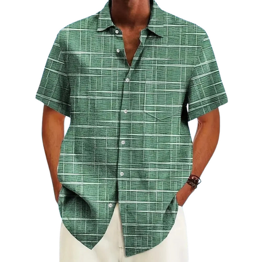 Cazel | Chemise élégante à motif rayé et à carreaux