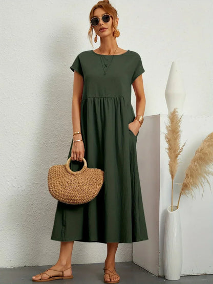 Gabrielle™ — Robe midi fluide élégance intemporelle