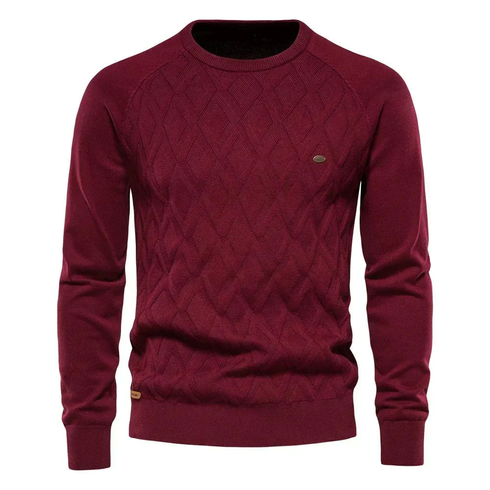 Theodor | Pull pour hommes avec motif en losanges