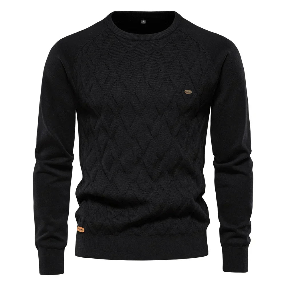 Theodor | Pull pour hommes avec motif en losanges