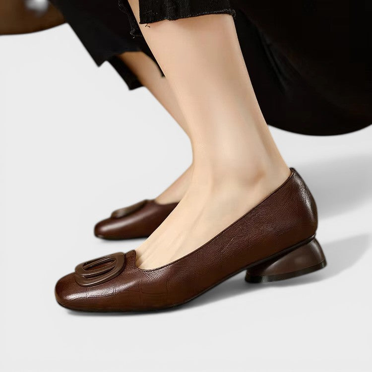 Ballet Flats en Cuir Opium