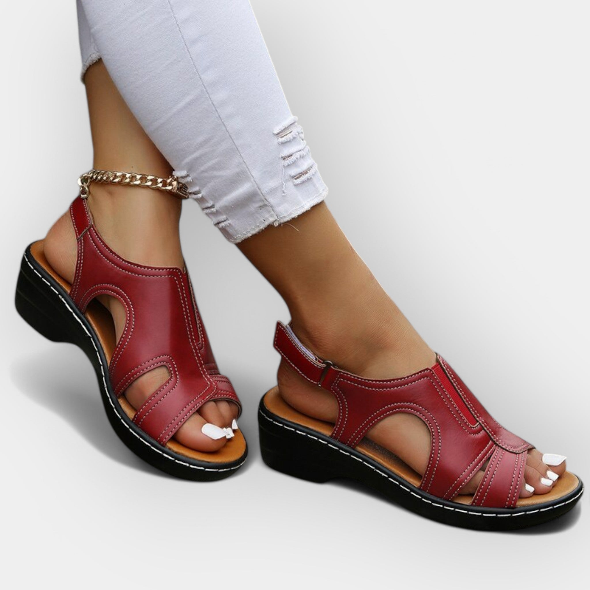 Sandales en cuir stylées