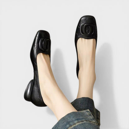 Ballet Flats en Cuir Opium