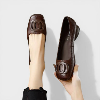 Ballet Flats en Cuir Opium
