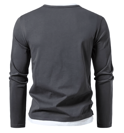 Alwin | T-shirt à manches longues Premium en coton peigné