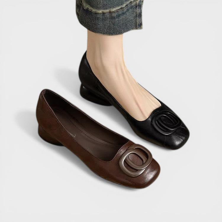 Ballet Flats en Cuir Opium