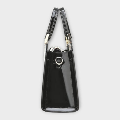 Léa | Sac à main en cuir croco brillant