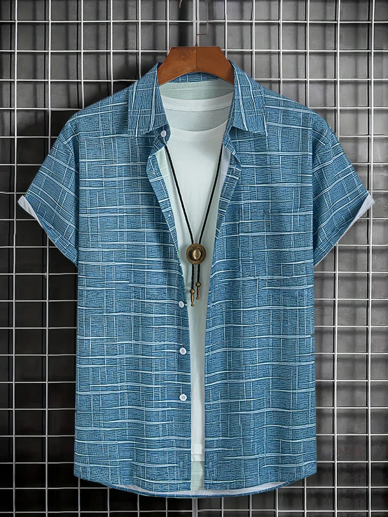 Cazel | Chemise élégante à motif rayé et à carreaux