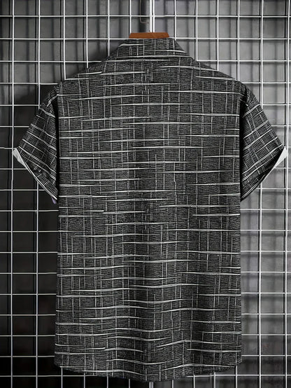 Cazel | Chemise élégante à motif rayé et à carreaux