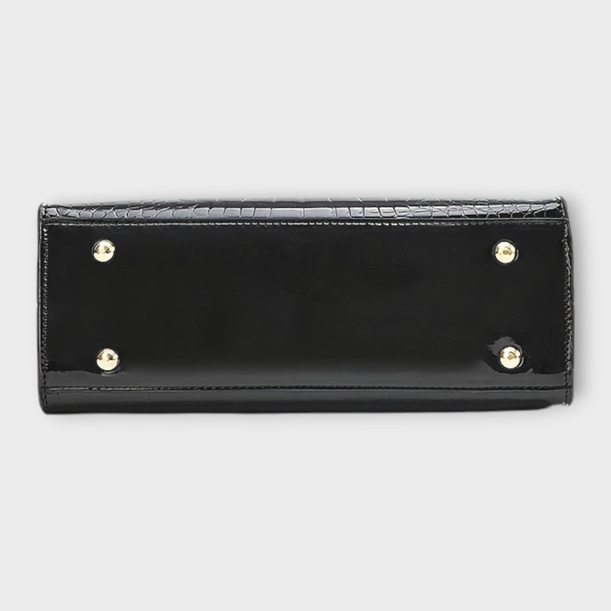 Léa | Sac à main en cuir croco brillant