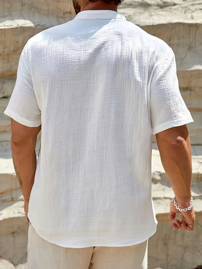 Cazel | Chemise d’été élégante à col montant